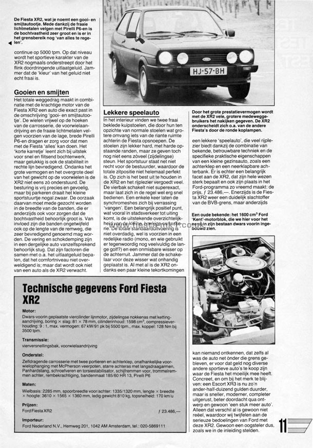 Auto Revue - Road Test: Fiesta XR2 - Page 2