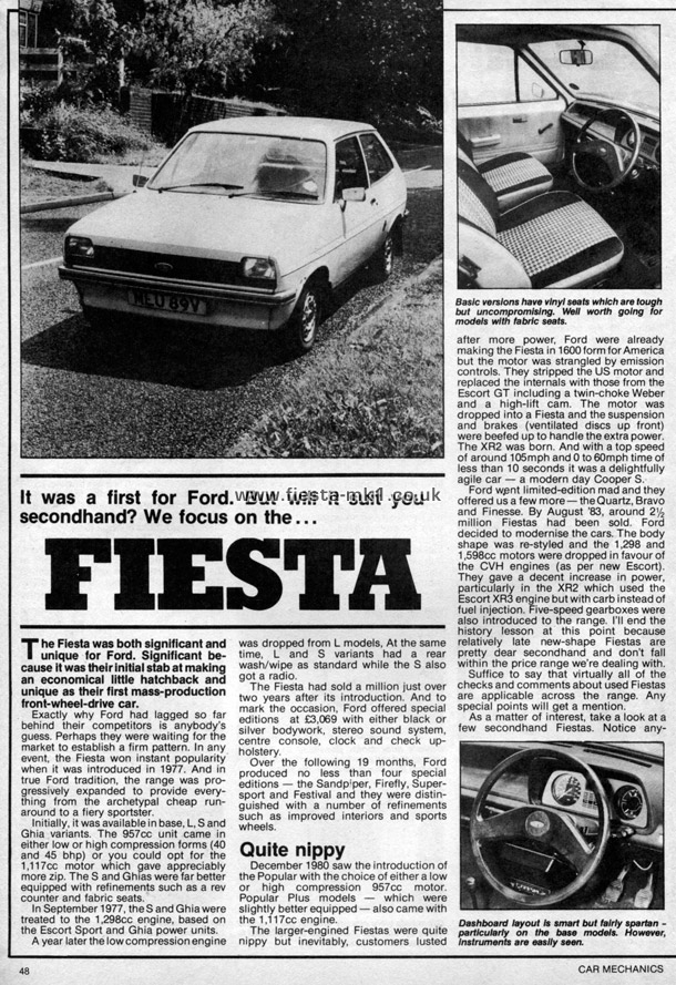 Car Mechanics - Buyers Guide: Ford Fiesta - Page 1