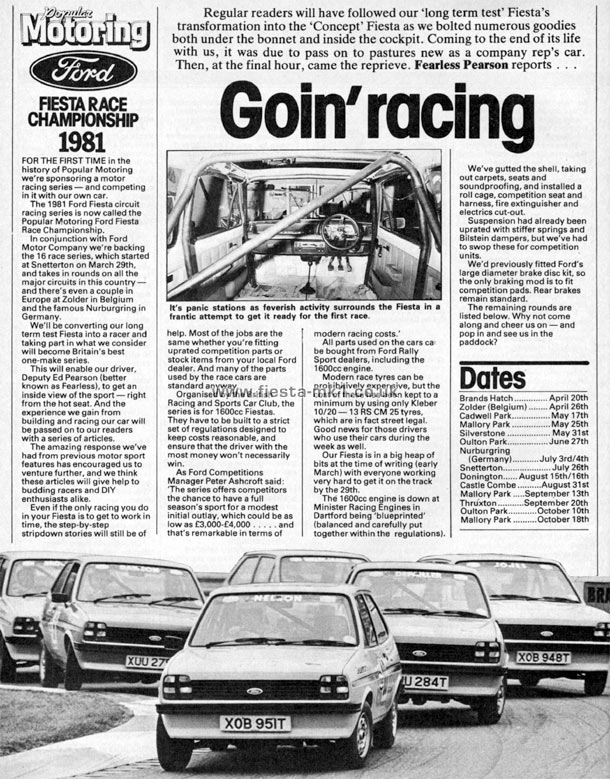 Popular Motoring - News: Fiesta Race Championship - Page 1
