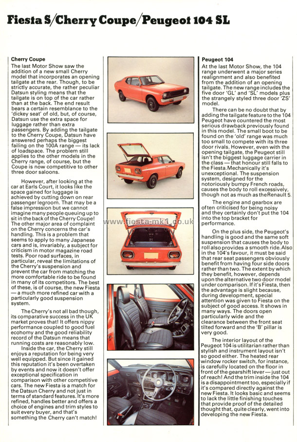 Fiesta MK1: Dealer Introduction Guide - Page 62