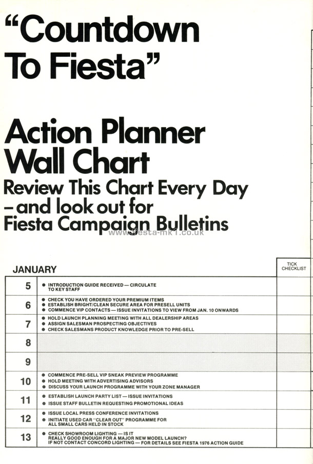 Fiesta MK1: Dealer Introduction Guide - Page 107