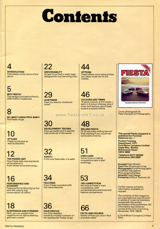 Fiesta MK1: Salesmen Guide - Page 3