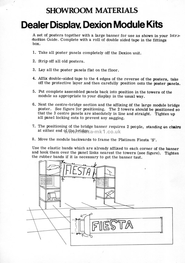 Fiesta MK1: Showroom Material Instructions - Page 10