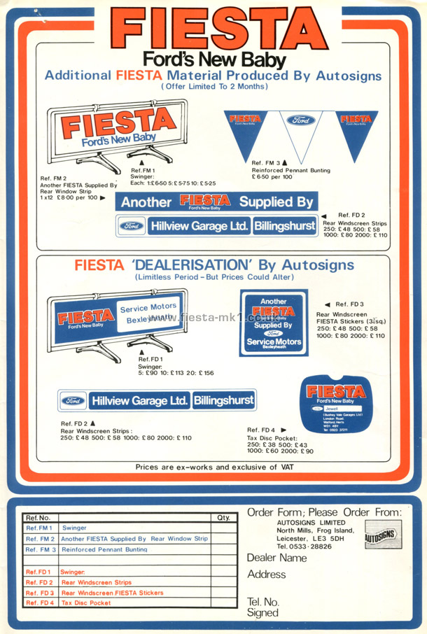 Fiesta MK1: Showroom Material - Page 1