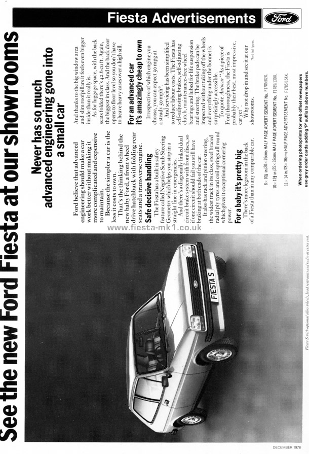 Fiesta MK1: Showroom Material - Page 13