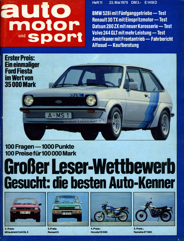 Auto Motor und Sport - Feature: Fiesta Super - Front Cover