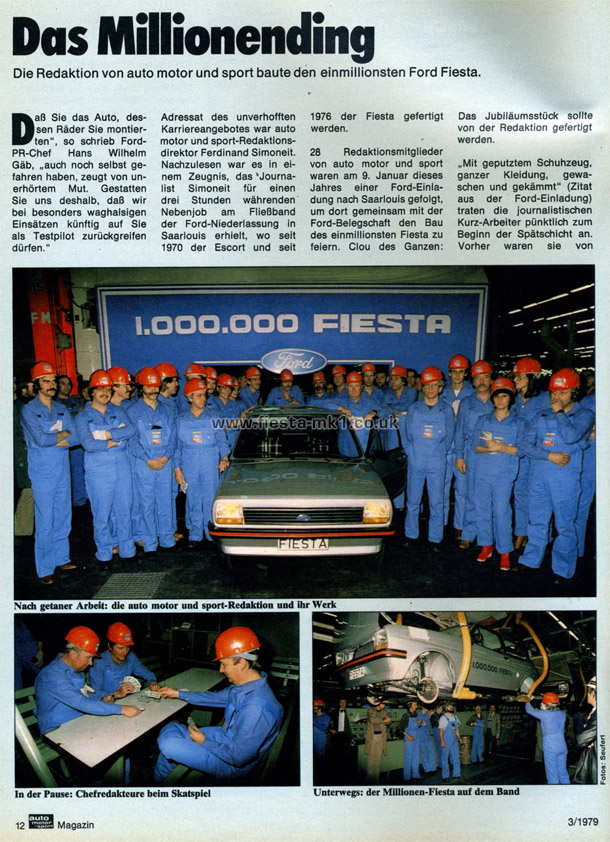 Auto Motor und Sport - News: Millionth Fiesta - Page 1