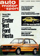 Auto Motor und Sport - Roat Test: Fiesta 1100S (Sport) - Front Cover