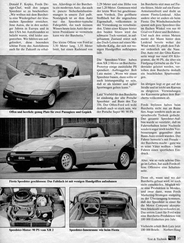 Auto Motor und Sport - Road Test: Fiesta Barchetta - Page 4