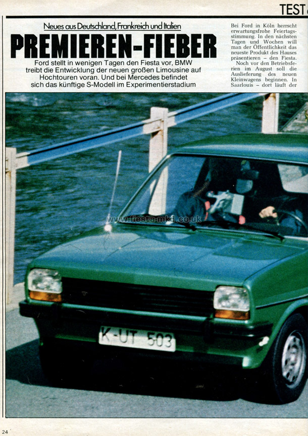 Auto Zeitung - New Car: Ford Fiesta - Page 1