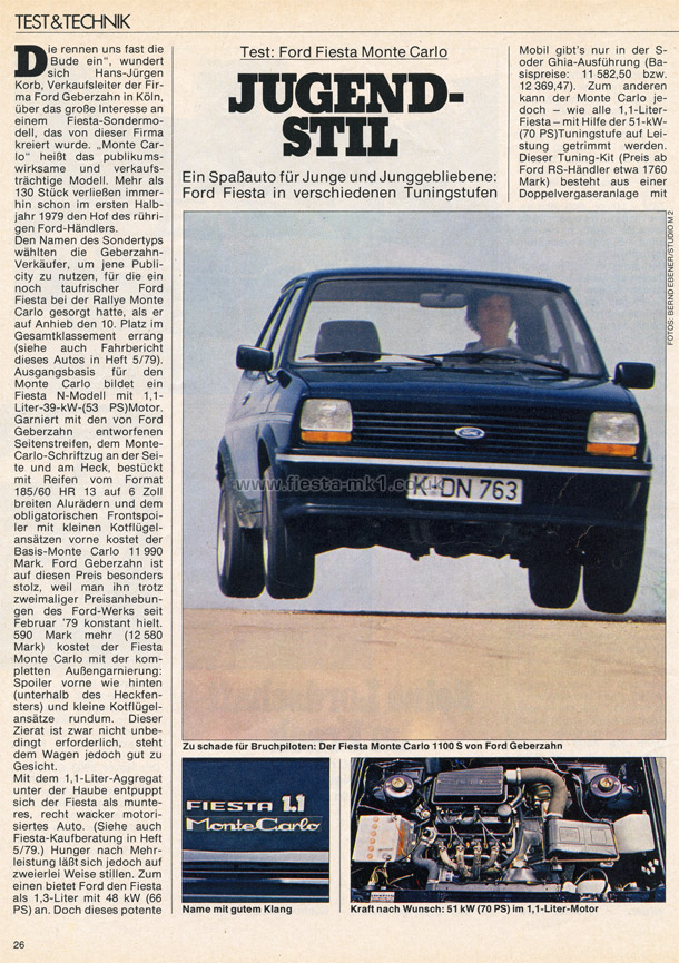Auto Zeitung - Road Test: Fiesta Monte Carlo - Page 1