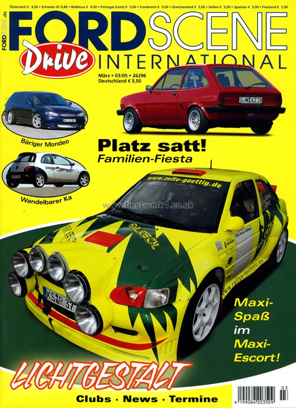 Drive Ford Scene International - Feature: Fiesta 1100 DCNF - Front Cover