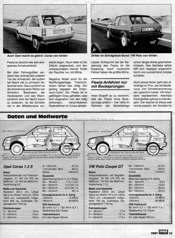 MOT Die Auto-Zeitschrift - Group Test: Fiesta 1300S (Sport) - Page 7