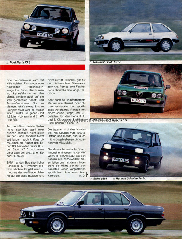 MOT Die Auto-Zeitschrift - Group Test: Fiesta XR2 - Page 1