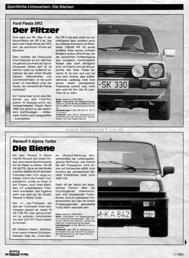 MOT Die Auto-Zeitschrift - Group Test: Fiesta XR2 - Page 2