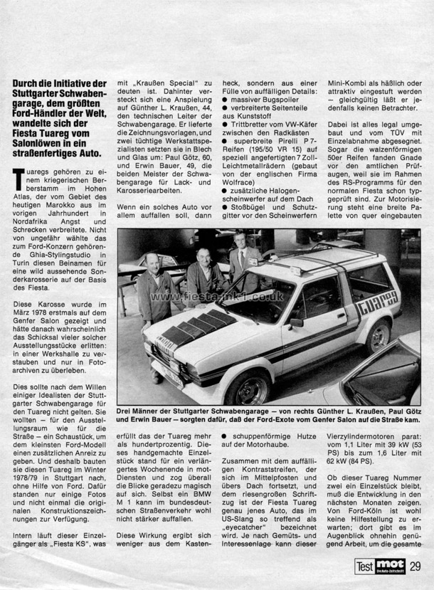 MOT Die Auto-Zeitschrift - Road Test: Fiesta Tuareg - Page 2