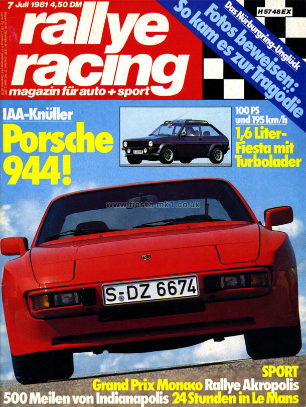 Rallye Racing - Road Test: Fiesta Turbo-May - Front Cover