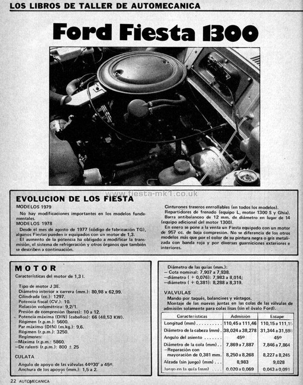 Auto Mecánica - Technical: Ford Fiesta 1300 - Page 1