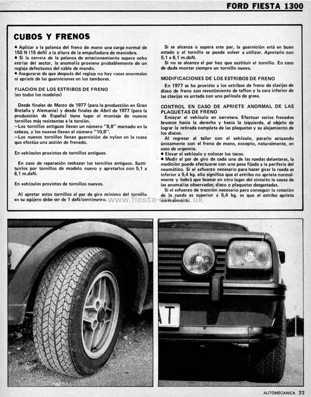 Auto Mecnica - Technical: Ford Fiesta 1300 - Page 11