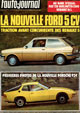 L'Auto-Journal - New Car: Fiesta Traction Avant 5CV - Front Cover