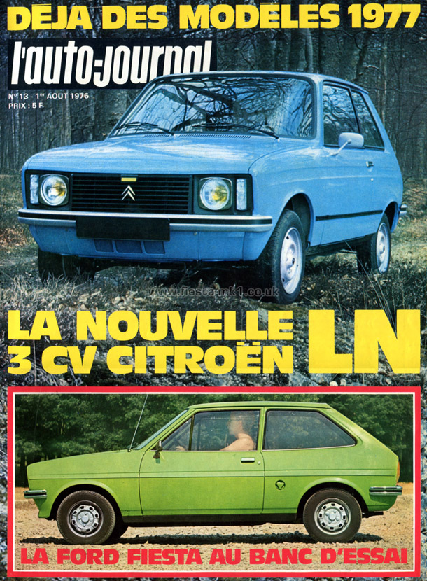 L'Auto-Journal - Road Test: Fiesta L - Front Cover