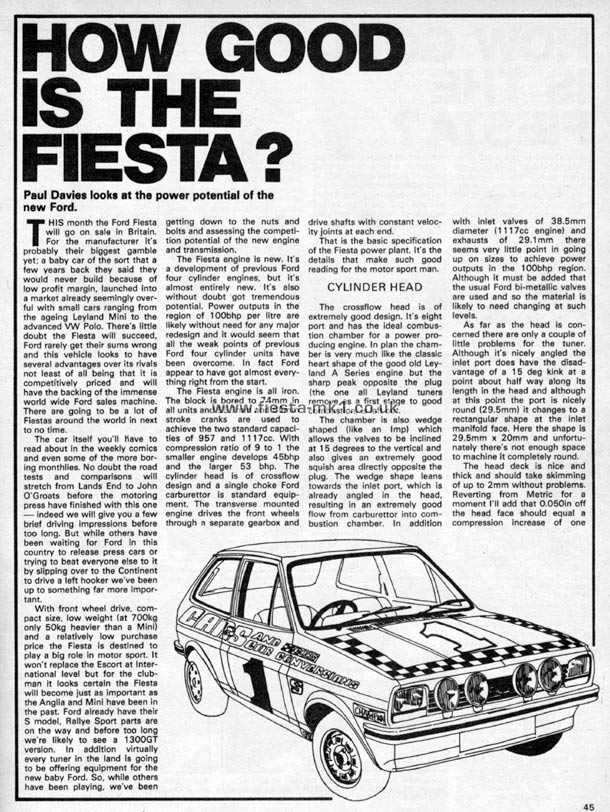 Cars and Car Conversions - Technical: Fiesta Engine Tuning - Page 1