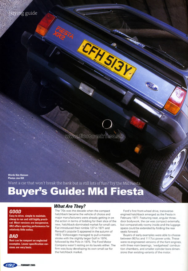 Classic Ford - Buyers Guide: Fiesta MK1 - Page 1