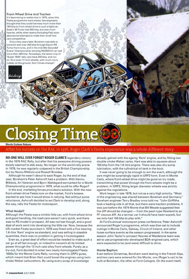 Classic Ford - Graham Robson: Fiesta Group 2 Rally Cars - Page 1