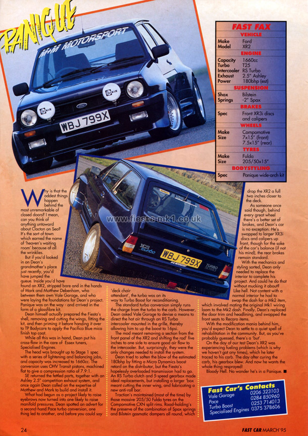 Fast Car - Feature: Fiesta XR2 Pace Turbo Panique - Page 3