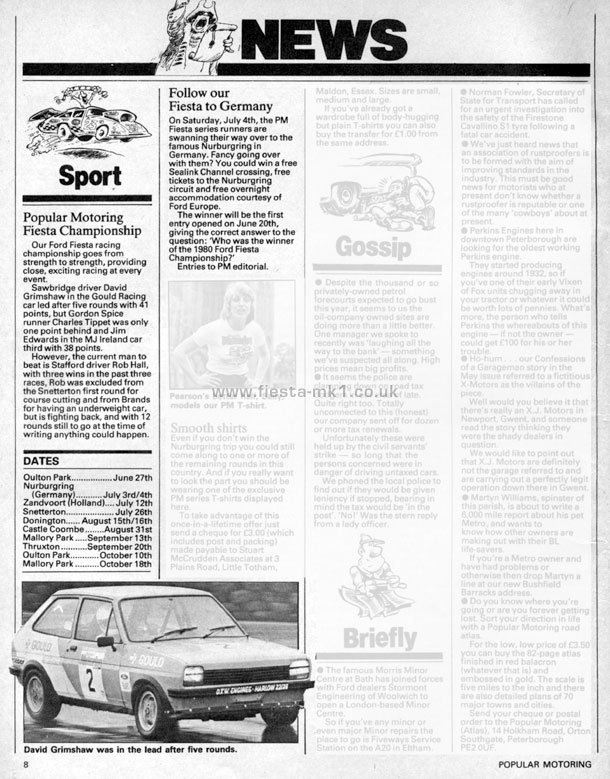Popular Motoring - News: Fiesta Race Championship - Page 1