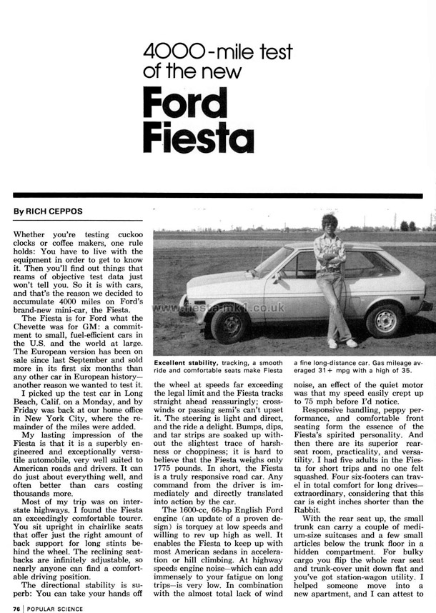 Popular Science - Road Test: Ford Fiesta - Page 1