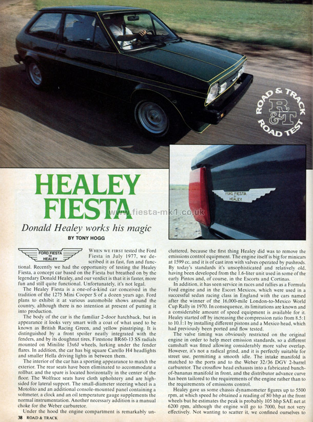 Road & Track - Road Test: Donald Healey Fiesta - Page 1